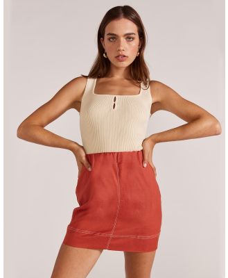 Staple the Label - Evalina Mini Skirt - Skirts (Rust) Evalina Mini Skirt