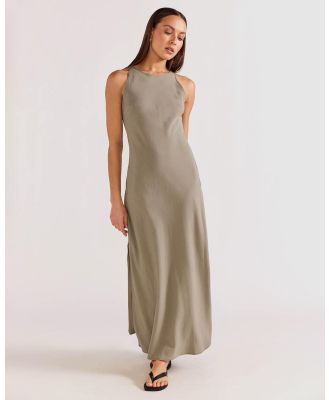 Staple the Label - Olina Bias Midi Dress - Dresses (Soft Khaki) Olina Bias Midi Dress