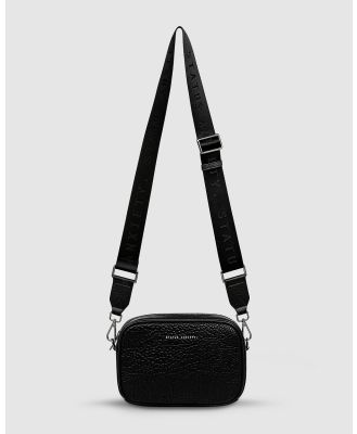 Status Anxiety - Plunder Bag with Webbed Strap - Bags (Black Bubble) Plunder Bag with Webbed Strap