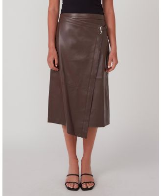 Stella - Michelangelo Skirt - Leather skirts (Chocolate) Michelangelo Skirt