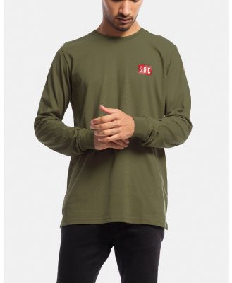 Stock & Co. - Initials Long Sleeve Tee - Long Sleeve T-Shirts (Olive) Initials Long Sleeve Tee