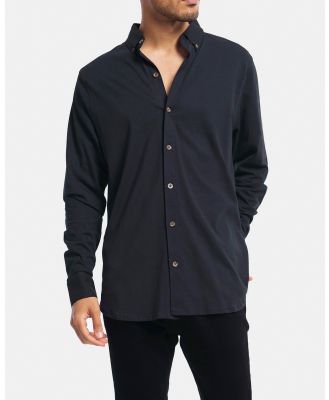 Stock & Co. - Long Sleeve Jersey Dress Shirt - Casual shirts (Ink) Long Sleeve Jersey Dress Shirt