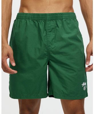 Stussy - Basic Stock Beachshorts - Swimwear (Green) Basic Stock Beachshorts