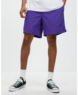 Stussy - Big Stock Nylon Shorts - Shorts (Purple) Big Stock Nylon Shorts