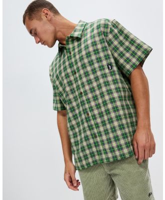 Stussy - Coping Check SS Shirt - Shirts & Polos (Green) Coping Check SS Shirt