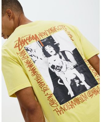 Stussy - How We're Living SS Tee - T-Shirts & Singlets (Pigment Butter) How We're Living SS Tee