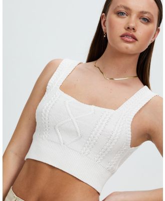 Style Addict - Luca Knit Crop - Cropped tops (White) Luca Knit Crop