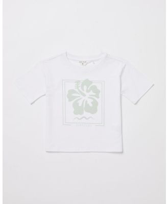 Subtitled - Hibiscus Oversized Tee - Short Sleeve T-Shirts (WHITE) Hibiscus Oversized Tee