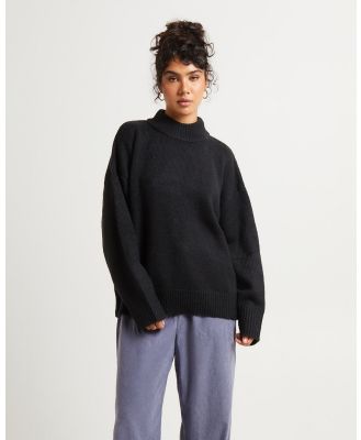 Subtitled - Maxie Oversized Knit Jumper - Jumpers & Cardigans (BLACK) Maxie Oversized Knit Jumper