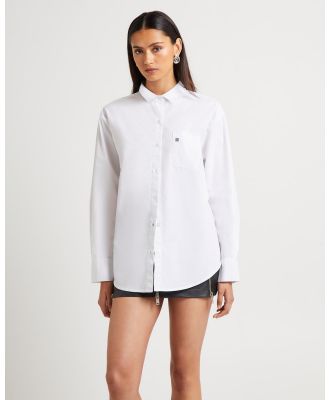 Subtitled - Oversized Poplin Shirt - Shirts & Polos (WHITE) Oversized Poplin Shirt