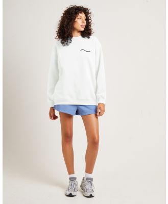 Subtitled - Oversized Wave Origin Fleece Jumper - Jumpers & Cardigans (WHITE) Oversized Wave Origin Fleece Jumper