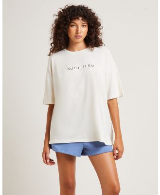 Subtitled - State Linen T Shirt - Short Sleeve T-Shirts (OFF WHIT) State Linen T-Shirt