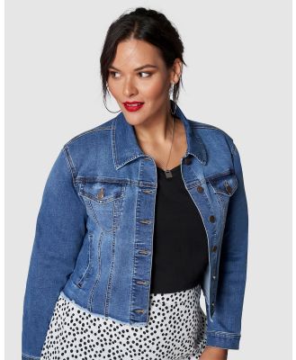 Sunday In The City - Chatterbox Crop Denim Jacket - Denim jacket (BLUE) Chatterbox Crop Denim Jacket