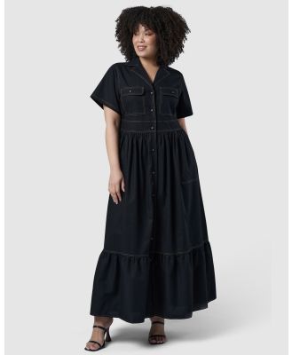 Sunday In The City - Running Circles Maxi Dress - Dresses (Black) Running Circles Maxi Dress