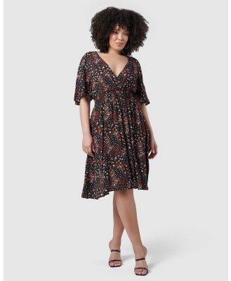 Sunday In The City - Young World Print Dress - Dresses (Black) Young World Print Dress