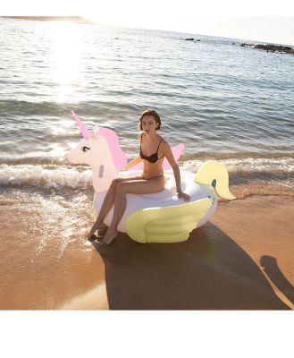 Sunnylife - Luxe Ride On Float Unicorn Pastel - Outdoor Games (Multi) Luxe Ride On Float Unicorn Pastel