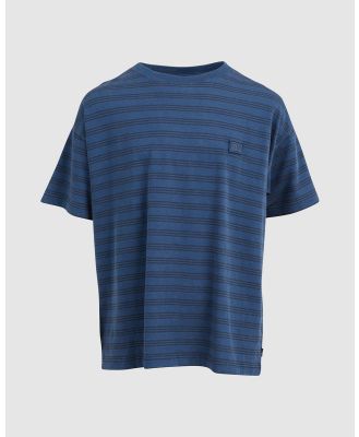 Sunnyville - Overdyed Stripe Tee   Teens - T-Shirts & Singlets (Navy) Overdyed Stripe Tee - Teens