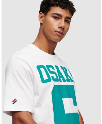 Superdry - Osaka Logo Loose T Shirt - T-Shirts & Singlets (Brilliant White) Osaka Logo Loose T-Shirt