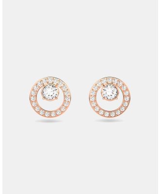 Swarovski - Creativity stud earrings, White, Rose gold tone plated - Jewellery (White & Rose-Gold Tone Plated) Creativity stud earrings, White, Rose gold-tone plated