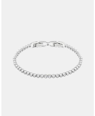 Swarovski - Emily bracelet, Round cut, White, Rhodium plated - Jewellery (White & Rhodium Plated) Emily bracelet, Round cut, White, Rhodium plated