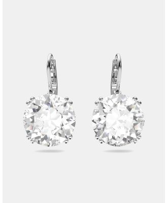 Swarovski - Millenia drop earrings, Round cut, White, Rhodium plated - Jewellery (White & Rhodium Plated) Millenia drop earrings, Round cut, White, Rhodium plated