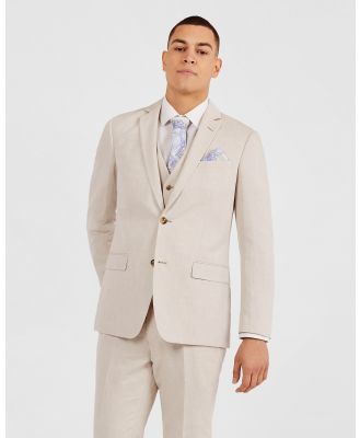 Tarocash - Jae Slim Linen Suit Jacket - Suits & Blazers (NATURAL) Jae Slim Linen Suit Jacket