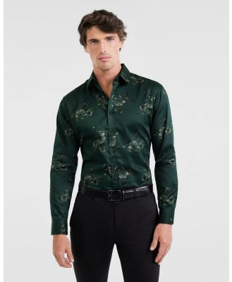 Tarocash - Killarney Slim Floral Shirt - Shirts & Polos (DARK GREEN) Killarney Slim Floral Shirt