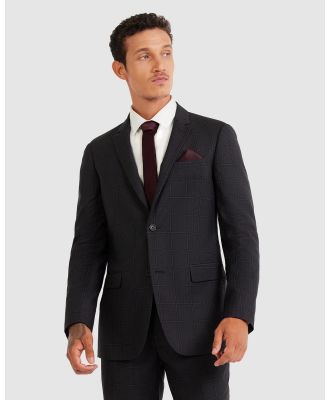 Tarocash - Surrey Slim Check Suit Jacket - Suits & Blazers (CHARCOAL) Surrey Slim Check Suit Jacket
