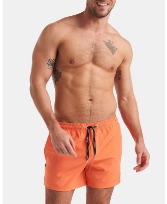 TEAMM8 - Grid Swim Shorts - Swimwear (Orange) Grid Swim Shorts