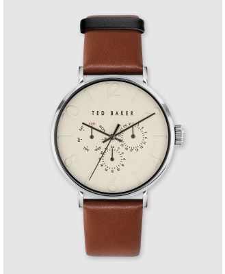 Ted Baker - Phylipa Gents   White & Brown - Watches (Cream) Phylipa Gents - White & Brown