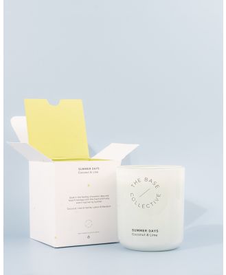 The Base Collective - Summer Days Coconut & Lime Limited Edition Candle 330g - Home (Lime) Summer Days Coconut & Lime Limited Edition Candle 330g