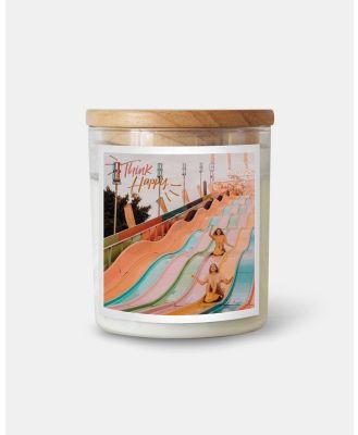 The Commonfolk Collective - Slide   Think Happy Candle - Bathroom (Orange) Slide - Think Happy Candle