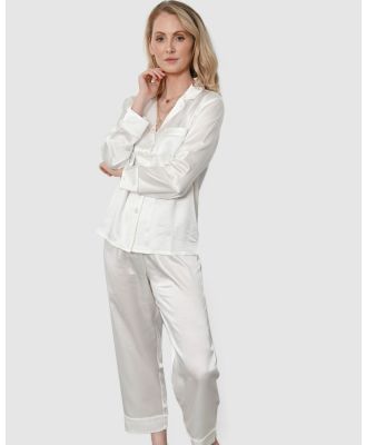 The Fable - Pearl Silk Pyjamas - Two-piece sets (White) Pearl Silk Pyjamas