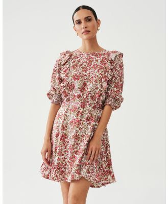 The Fated - Alyson Mini Dress - Dresses (Berry Floral) Alyson Mini Dress