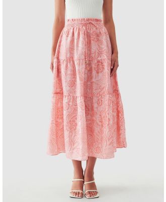 The Fated - Ej Midi Skirt - Skirts (Peach Oasis) Ej Midi Skirt