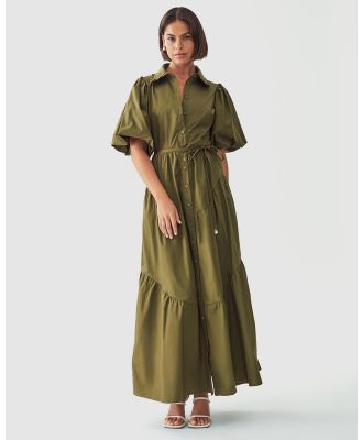 The Fated - Lucie Shirt Dress - Dresses (Khaki) Lucie Shirt Dress