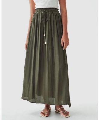 The Fated - Relude Maxi Skirt - Skirts (Khaki) Relude Maxi Skirt