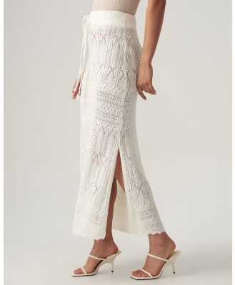 The Fated - Sacha Knit Skirt - Skirts (White) Sacha Knit Skirt