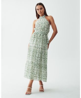 The Fated - Voyage Midi Dress - Dresses (Olive Mirror Print (Green)) Voyage Midi Dress