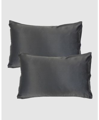 The Goodnight Co. - Twin Set Silk Pillowcase - Sleep (Charcoal) Twin Set Silk Pillowcase