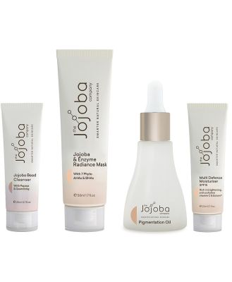 The Jojoba Company - Brightening Regimen Skincare Set - Face Oils (Pink) Brightening Regimen Skincare Set