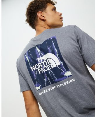 The North Face - SS Box NSE Tee - T-Shirts & Singlets (Medium Grey Heather & Lightning) SS Box NSE Tee