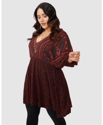 The Poetic Gypsy - Love Spice Blouse - Tops (Red) Love Spice Blouse