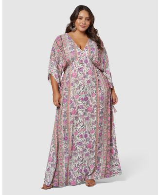 The Poetic Gypsy - Love Spice Maxi Dress - Printed Dresses (Purple) Love Spice Maxi Dress