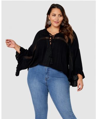 The Poetic Gypsy - New Dreamer Blouse - Tops (Black) New Dreamer Blouse