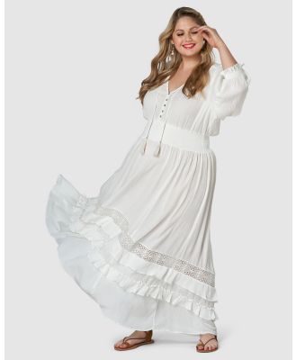 The Poetic Gypsy - Seeing Stars Maxi Dress - Dresses (White) Seeing Stars Maxi Dress