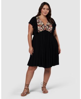 The Poetic Gypsy - Sun Drenched Mini Dress - Dresses (Black) Sun Drenched Mini Dress