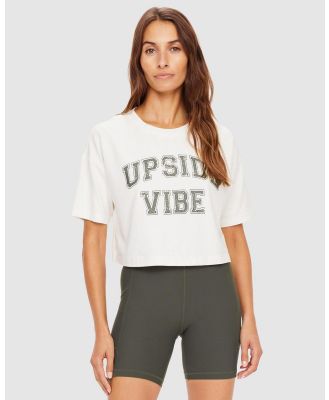 The Upside - Cisco Crop Tee - Short Sleeve T-Shirts (Ivory) Cisco Crop Tee