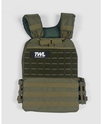 The WOD Life - Tech Plate Carrier Weight Vest - Gym & Yoga (Green) Tech Plate Carrier Weight Vest