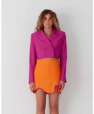 The Wolf Gang - Barbados Cropped Blazer - Coats & Jackets (Yellow) Barbados Cropped Blazer
